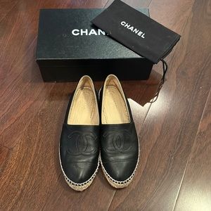 Chanel leather espadrilles